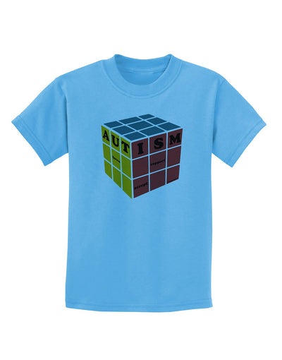 Autism Awareness - Cube Color Childrens T-Shirt-Childrens T-Shirt-TooLoud-Aquatic-Blue-X-Small-Davson Sales