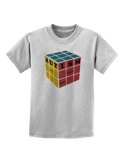Autism Awareness - Cube Color Childrens T-Shirt-Childrens T-Shirt-TooLoud-AshGray-X-Small-Davson Sales