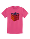 Autism Awareness - Cube Color Childrens T-Shirt-Childrens T-Shirt-TooLoud-Sangria-X-Small-Davson Sales