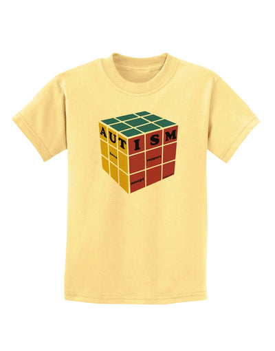 Autism Awareness - Cube Color Childrens T-Shirt-Childrens T-Shirt-TooLoud-Daffodil-Yellow-X-Small-Davson Sales