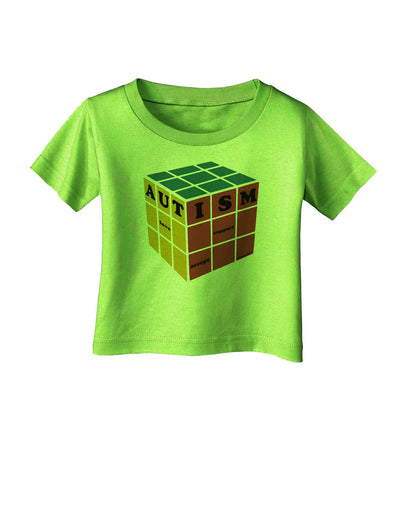 Autism Awareness - Cube Color Infant T-Shirt-Infant T-Shirt-TooLoud-Lime-Green-06-Months-Davson Sales