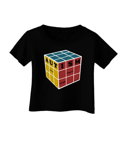 Autism Awareness - Cube Color Infant T-Shirt Dark-Infant T-Shirt-TooLoud-Black-06-Months-Davson Sales