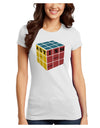 Autism Awareness - Cube Color Juniors T-Shirt-Womens Juniors T-Shirt-TooLoud-White-Juniors Fitted X-Small-Davson Sales