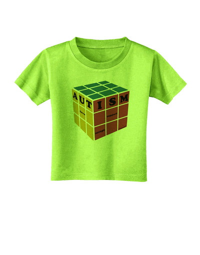 Autism Awareness - Cube Color Toddler T-Shirt-Toddler T-Shirt-TooLoud-Lime-Green-2T-Davson Sales