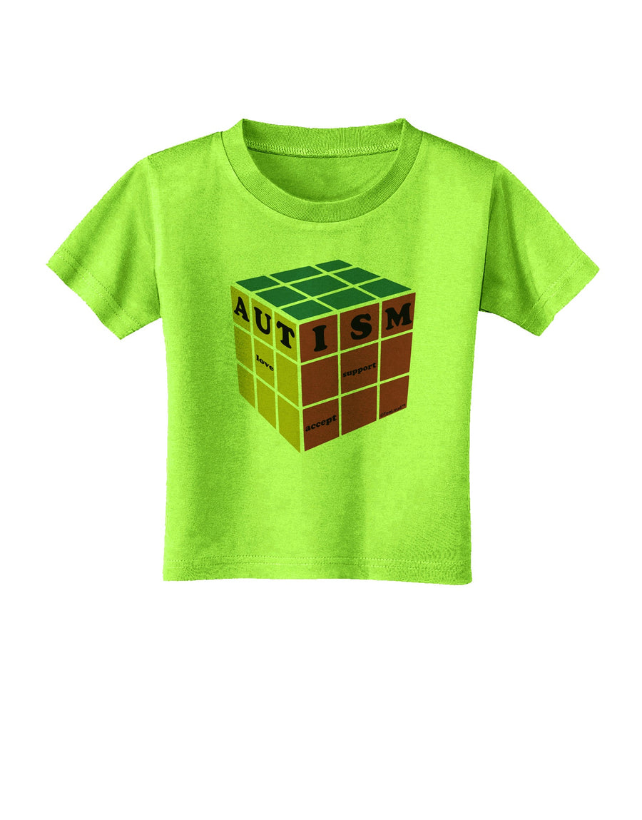 Autism Awareness - Cube Color Toddler T-Shirt-Toddler T-Shirt-TooLoud-White-2T-Davson Sales