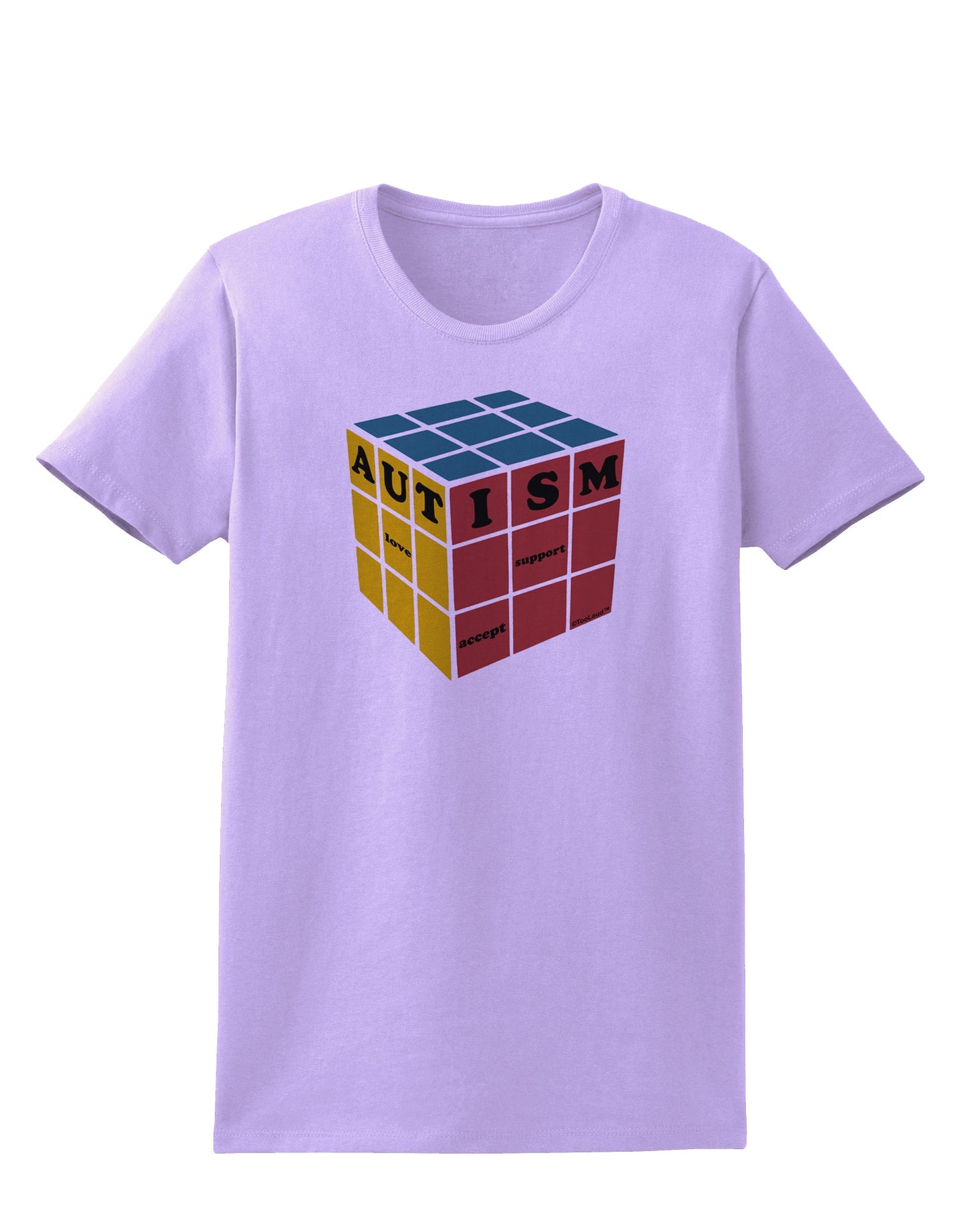 Autism Awareness - Cube Color Womens T-Shirt-Womens T-Shirt-TooLoud-Lavender-X-Small-Davson Sales