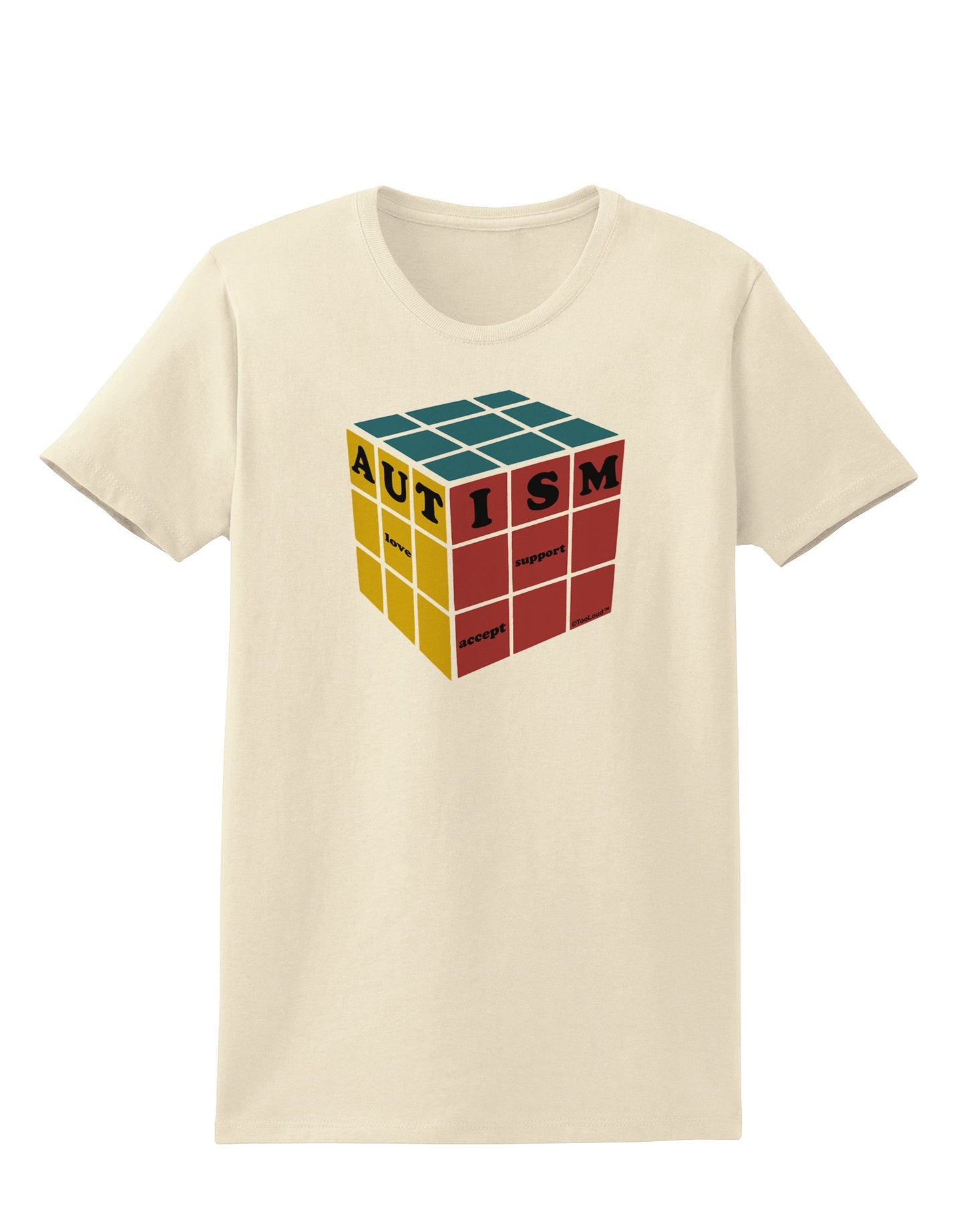 Autism Awareness - Cube Color Womens T-Shirt-Womens T-Shirt-TooLoud-Natural-X-Small-Davson Sales