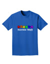 Autism Awareness Month - Colorful Puzzle Pieces Adult Dark T-Shirt by TooLoud-Mens T-Shirt-TooLoud-Royal-Blue-Small-Davson Sales
