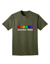Autism Awareness Month - Colorful Puzzle Pieces Adult Dark T-Shirt by TooLoud-Mens T-Shirt-TooLoud-Military-Green-Small-Davson Sales