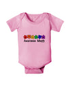 Autism Awareness Month - Colorful Puzzle Pieces Baby Romper Bodysuit by TooLoud-Baby Romper-TooLoud-Light-Pink-06-Months-Davson Sales