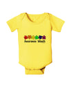 Autism Awareness Month - Colorful Puzzle Pieces Baby Romper Bodysuit by TooLoud-Baby Romper-TooLoud-Yellow-06-Months-Davson Sales