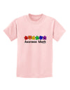 Autism Awareness Month - Colorful Puzzle Pieces Childrens T-Shirt by TooLoud-Childrens T-Shirt-TooLoud-PalePink-X-Small-Davson Sales