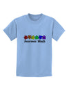 Autism Awareness Month - Colorful Puzzle Pieces Childrens T-Shirt by TooLoud-Childrens T-Shirt-TooLoud-Light-Blue-X-Small-Davson Sales