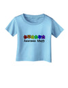 Autism Awareness Month - Colorful Puzzle Pieces Infant T-Shirt by TooLoud-Infant T-Shirt-TooLoud-Aquatic-Blue-06-Months-Davson Sales