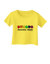 Autism Awareness Month - Colorful Puzzle Pieces Infant T-Shirt by TooLoud-Infant T-Shirt-TooLoud-Yellow-06-Months-Davson Sales