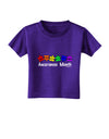 Autism Awareness Month - Colorful Puzzle Pieces Toddler T-Shirt Dark by TooLoud-Toddler T-Shirt-TooLoud-Purple-2T-Davson Sales