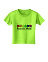 Autism Awareness Month - Colorful Puzzle Pieces Toddler T-Shirt by TooLoud-Toddler T-Shirt-TooLoud-Lime-Green-2T-Davson Sales