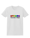 Autism Awareness Month - Colorful Puzzle Pieces Womens T-Shirt by TooLoud-Womens T-Shirt-TooLoud-White-X-Small-Davson Sales