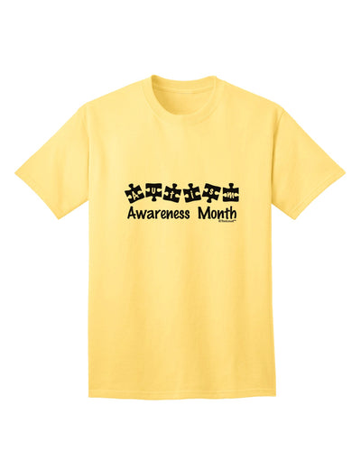 Autism Awareness Month: Exquisite Puzzle Pieces Adult T-Shirt by TooLoud-Mens T-shirts-TooLoud-Yellow-Small-Davson Sales