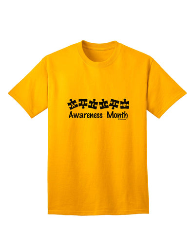 Autism Awareness Month: Exquisite Puzzle Pieces Adult T-Shirt by TooLoud-Mens T-shirts-TooLoud-Gold-Small-Davson Sales