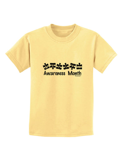 Autism Awareness Month - Puzzle Pieces Childrens T-Shirt by TooLoud-Childrens T-Shirt-TooLoud-Daffodil-Yellow-X-Small-Davson Sales