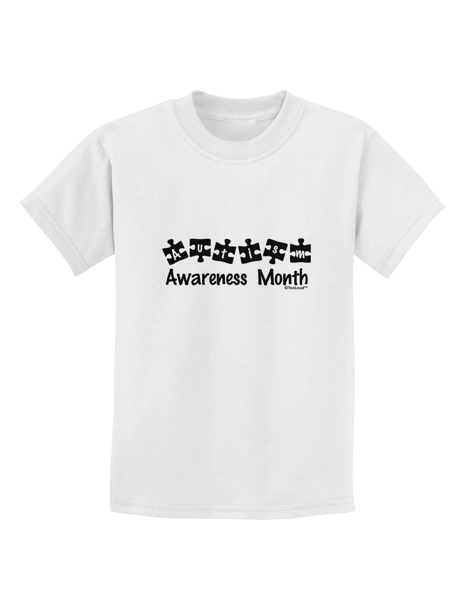 Autism Awareness Month - Puzzle Pieces Childrens T-Shirt by TooLoud-Childrens T-Shirt-TooLoud-White-X-Small-Davson Sales