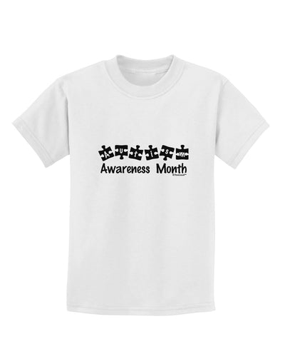 Autism Awareness Month - Puzzle Pieces Childrens T-Shirt by TooLoud-Childrens T-Shirt-TooLoud-White-X-Small-Davson Sales