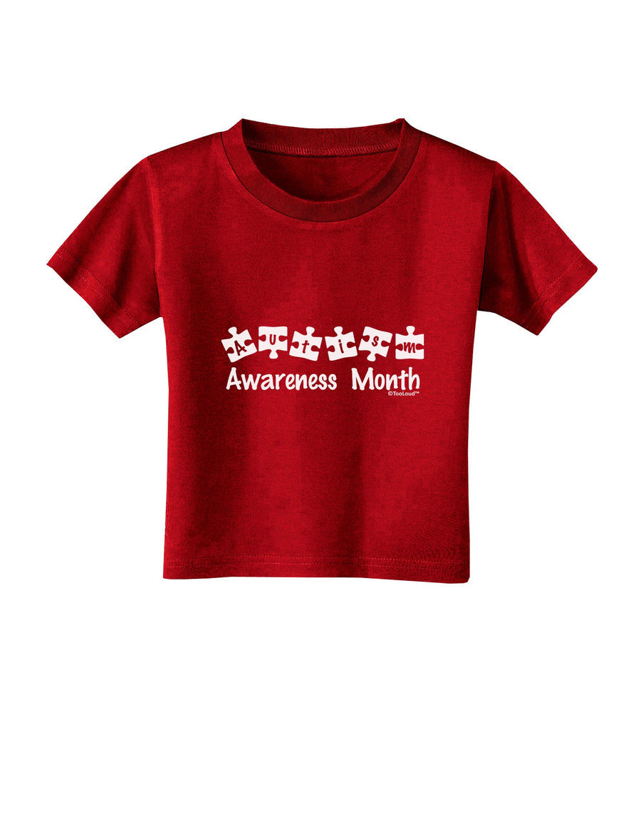 Autism Awareness Month - Puzzle Pieces Toddler T-Shirt Dark by TooLoud-Toddler T-Shirt-TooLoud-Black-2T-Davson Sales