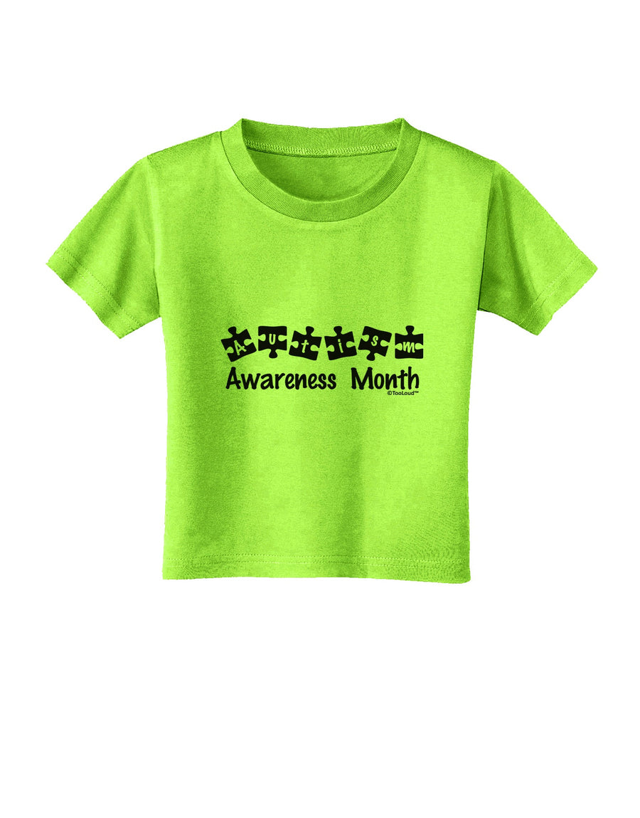 Autism Awareness Month - Puzzle Pieces Toddler T-Shirt by TooLoud-Toddler T-Shirt-TooLoud-White-2T-Davson Sales