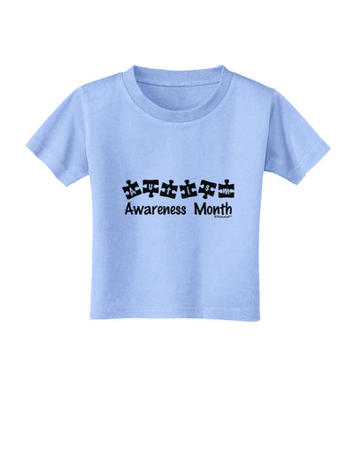 Autism Awareness Month - Puzzle Pieces Toddler T-Shirt by TooLoud-Toddler T-Shirt-TooLoud-Aquatic-Blue-2T-Davson Sales