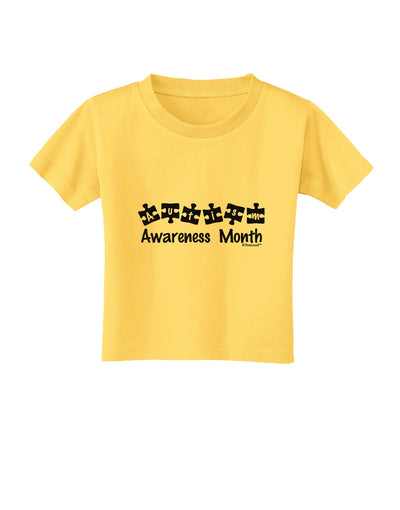 Autism Awareness Month - Puzzle Pieces Toddler T-Shirt by TooLoud-Toddler T-Shirt-TooLoud-Yellow-2T-Davson Sales