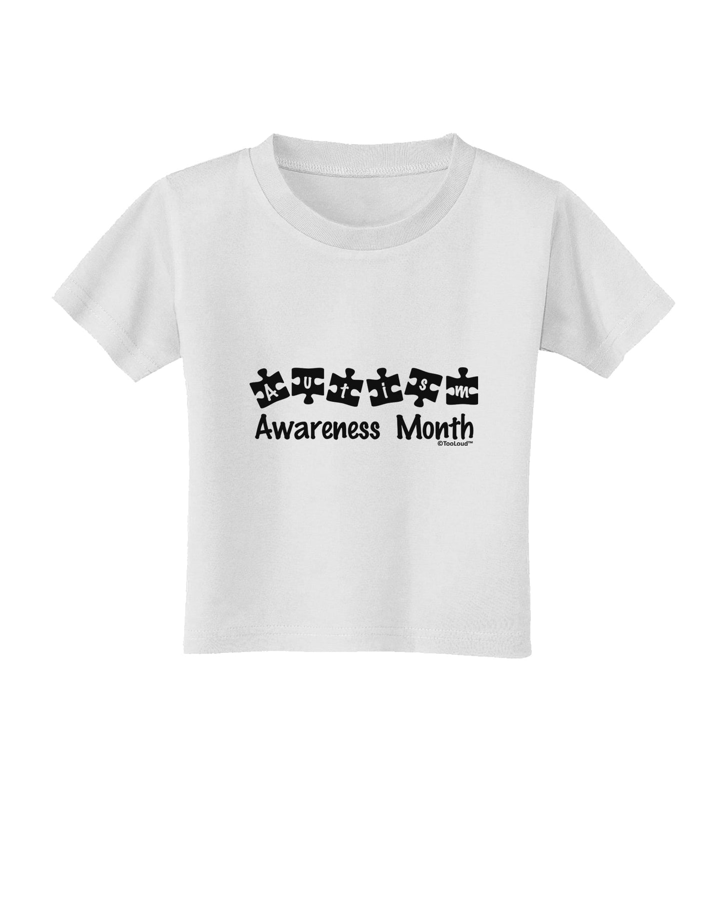 Autism Awareness Month - Puzzle Pieces Toddler T-Shirt by TooLoud-Toddler T-Shirt-TooLoud-White-2T-Davson Sales