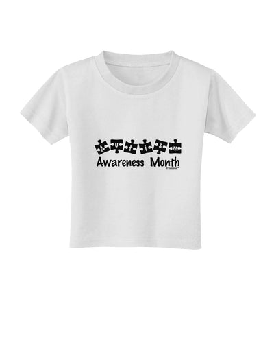 Autism Awareness Month - Puzzle Pieces Toddler T-Shirt by TooLoud-Toddler T-Shirt-TooLoud-White-2T-Davson Sales