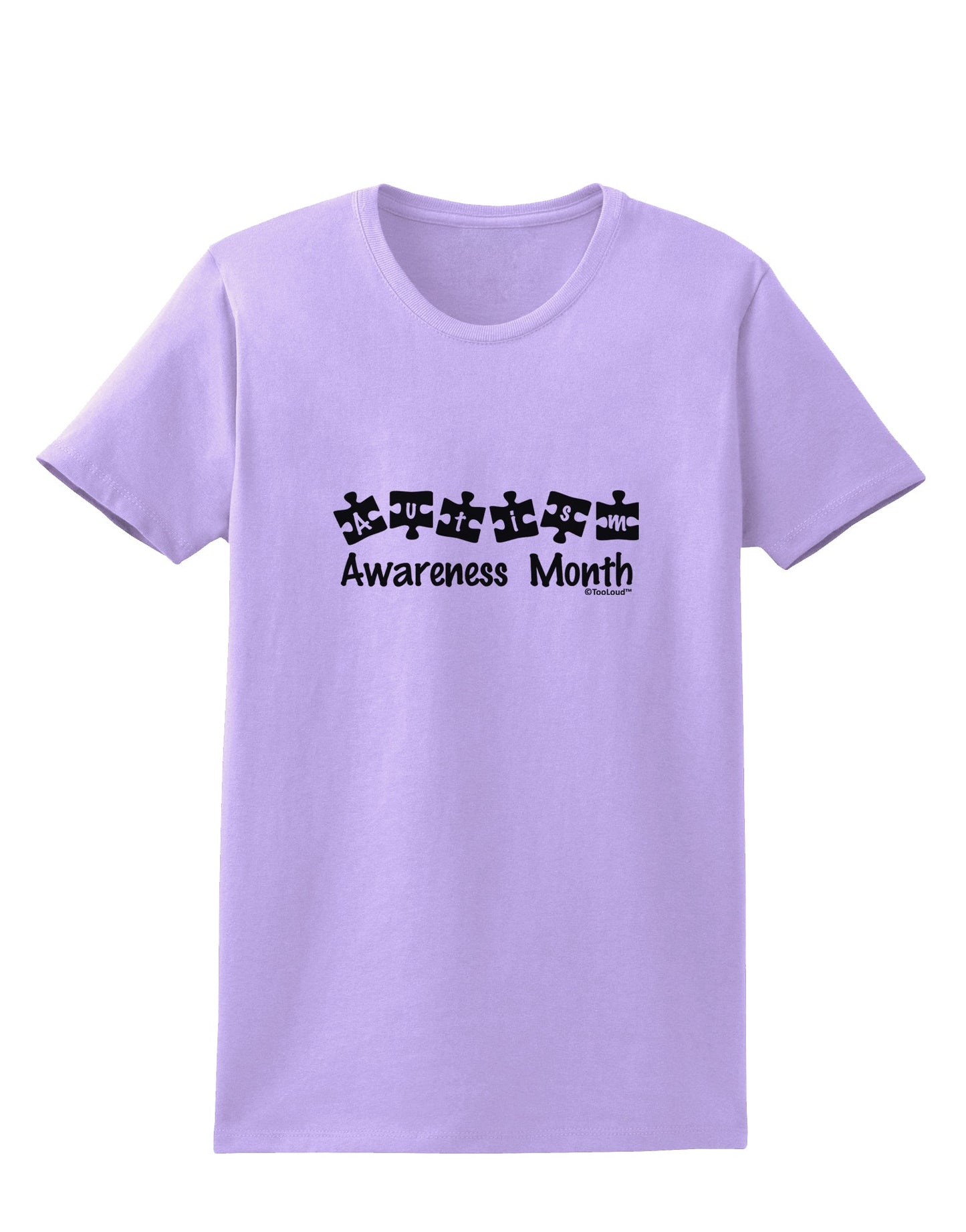 Autism Awareness Month - Puzzle Pieces Womens T-Shirt by TooLoud-Womens T-Shirt-TooLoud-Lavender-X-Small-Davson Sales