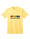 Autism Awareness Month: Vibrant Puzzle Pieces Adult T-Shirt by TooLoud-Mens T-shirts-TooLoud-Yellow-Small-Davson Sales