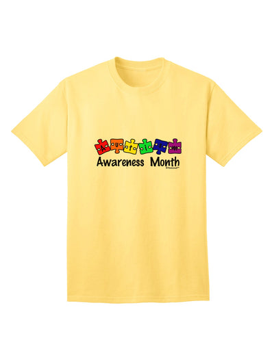 Autism Awareness Month: Vibrant Puzzle Pieces Adult T-Shirt by TooLoud-Mens T-shirts-TooLoud-Yellow-Small-Davson Sales