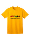 Autism Awareness Month: Vibrant Puzzle Pieces Adult T-Shirt by TooLoud-Mens T-shirts-TooLoud-Gold-Small-Davson Sales