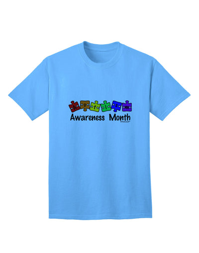 Autism Awareness Month: Vibrant Puzzle Pieces Adult T-Shirt by TooLoud-Mens T-shirts-TooLoud-Aquatic-Blue-Small-Davson Sales