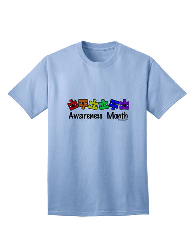 Autism Awareness Month: Vibrant Puzzle Pieces Adult T-Shirt by TooLoud-Mens T-shirts-TooLoud-Light-Blue-Small-Davson Sales