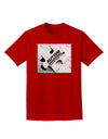 Autism Awareness - Puzzle Black & White Adult Dark T-Shirt-Mens T-Shirt-TooLoud-Red-Small-Davson Sales