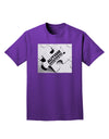 Autism Awareness - Puzzle Black & White Adult Dark T-Shirt-Mens T-Shirt-TooLoud-Purple-Small-Davson Sales