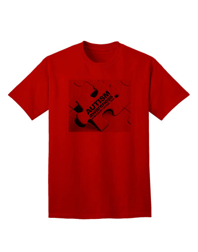 Autism Awareness - Puzzle Black & White Adult T-Shirt-unisex t-shirt-TooLoud-Red-Small-Davson Sales