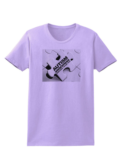 Autism Awareness - Puzzle Black & White Womens T-Shirt-Womens T-Shirt-TooLoud-Lavender-X-Small-Davson Sales