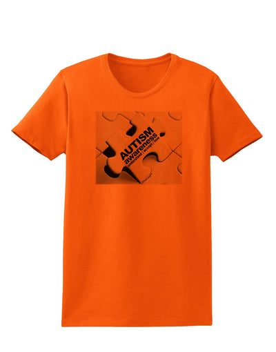 Autism Awareness - Puzzle Black & White Womens T-Shirt-Womens T-Shirt-TooLoud-Orange-X-Small-Davson Sales