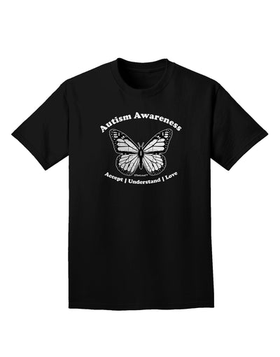Autism Awareness - Puzzle Piece Butterfly 2 Adult Dark T-Shirt-Mens T-Shirt-TooLoud-Black-Small-Davson Sales