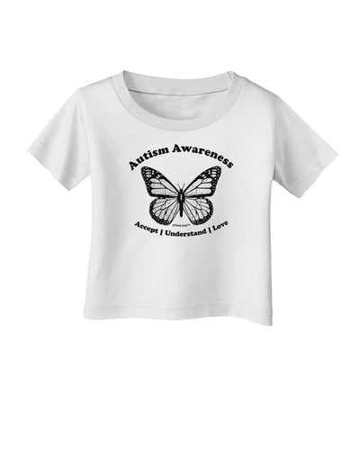 Autism Awareness - Puzzle Piece Butterfly 2 Infant T-Shirt-Infant T-Shirt-TooLoud-White-06-Months-Davson Sales