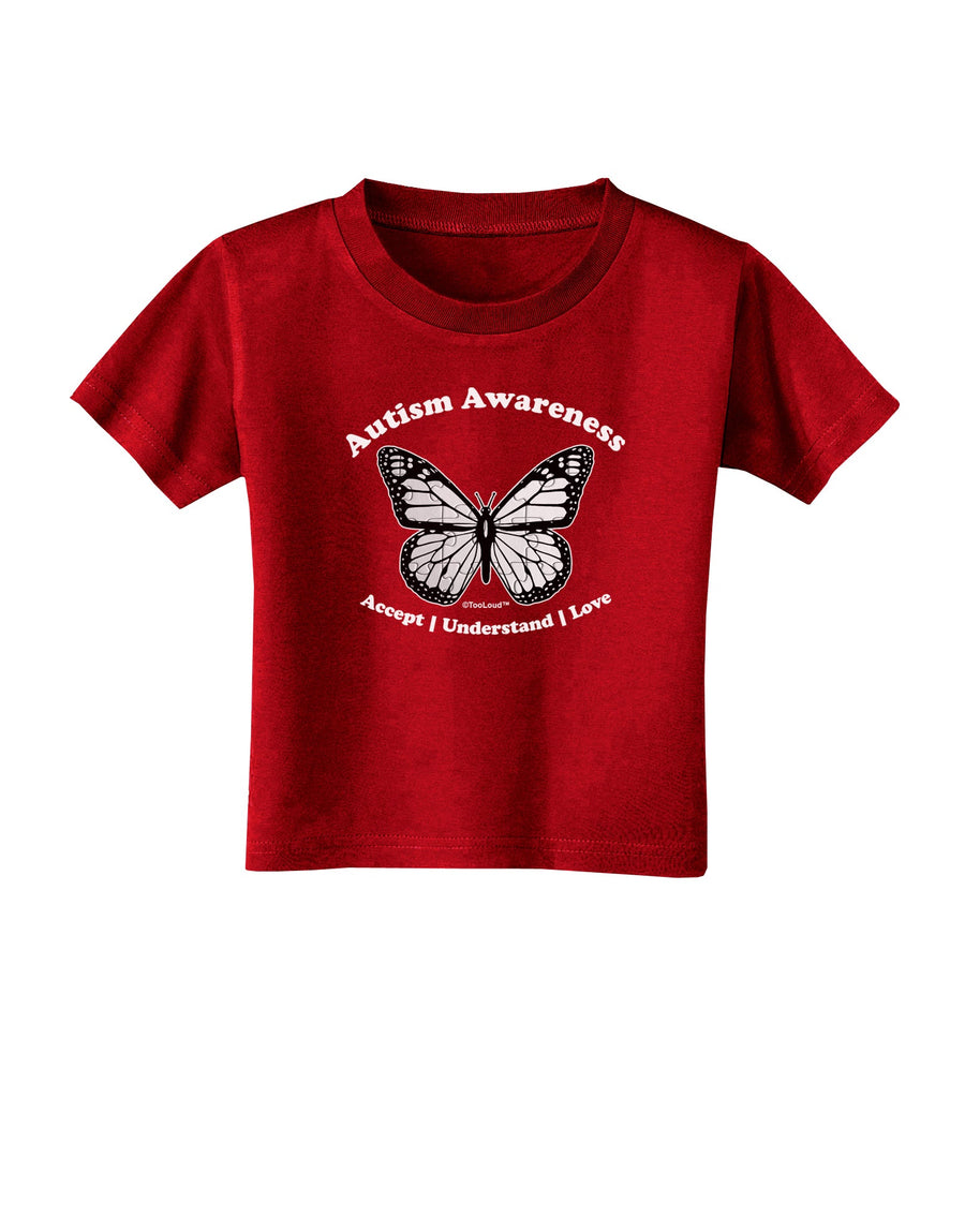 Autism Awareness - Puzzle Piece Butterfly 2 Toddler T-Shirt Dark-Toddler T-Shirt-TooLoud-Black-2T-Davson Sales
