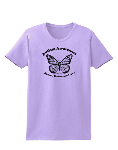 Autism Awareness - Puzzle Piece Butterfly 2 Womens T-Shirt-Womens T-Shirt-TooLoud-Lavender-X-Small-Davson Sales