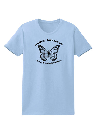 Autism Awareness - Puzzle Piece Butterfly 2 Womens T-Shirt-Womens T-Shirt-TooLoud-Light-Blue-X-Small-Davson Sales