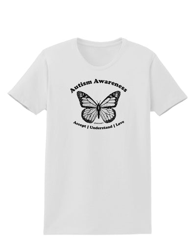 Autism Awareness - Puzzle Piece Butterfly 2 Womens T-Shirt-Womens T-Shirt-TooLoud-White-X-Small-Davson Sales